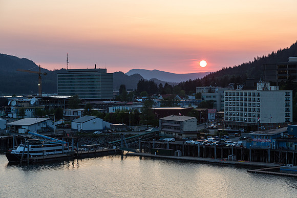 Sunset over Juneau, Alaska