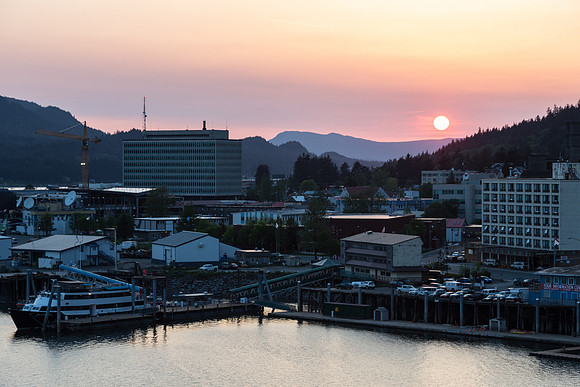 Sunset over Alaska's Juneau