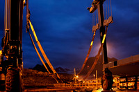 Valdez, Alaska's Small Boat Harbor at Night