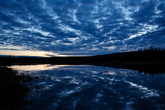 Interior Alaska Lake at Sunset