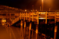 Valdez, Alaska's Small Boat Harbor at Night