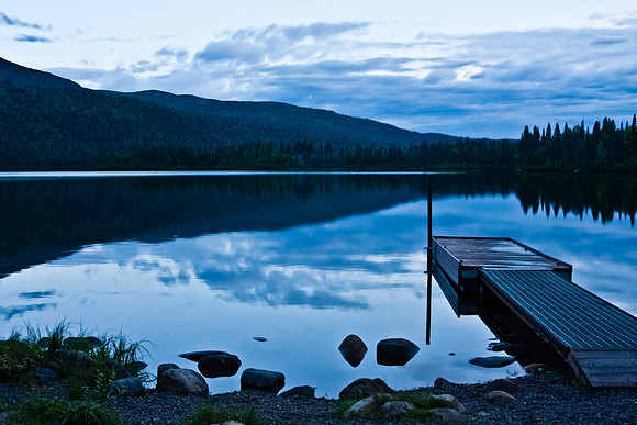 Sunset over an Alaskan Lake