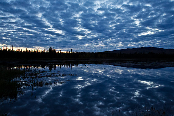 Interior Alaska Lake at Sunset