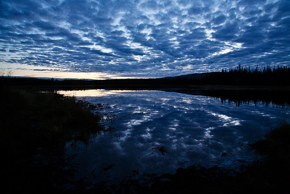 Interior Alaska Lake at Sunset