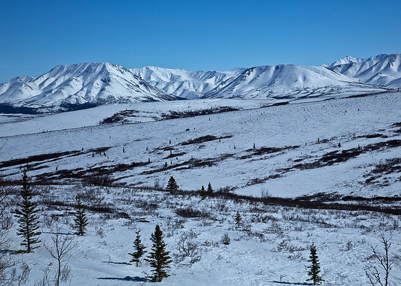 Snow over Denali National Park