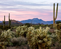 Sunset over Arizona's Superstition Mountains