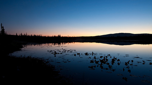 Interior Alaska Lake at Sunset