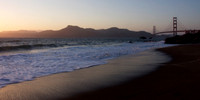 View of the Golden Gate Bridge from Baker Beach in San Francisco, California