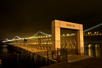 Pier 14 and the Bay Bridge in San Francisco, California