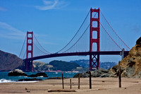 Approaching the Golden Gate Bridge in San Francisco, California