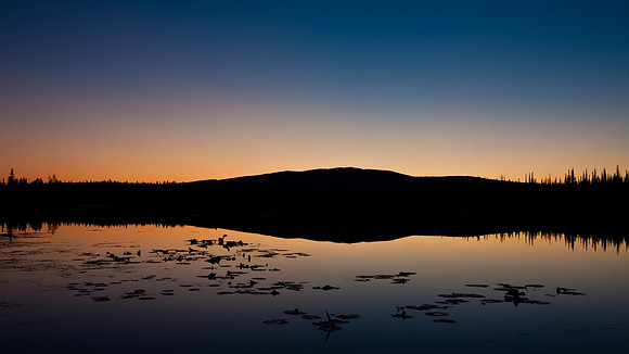 Interior Alaska Lake at Sunset