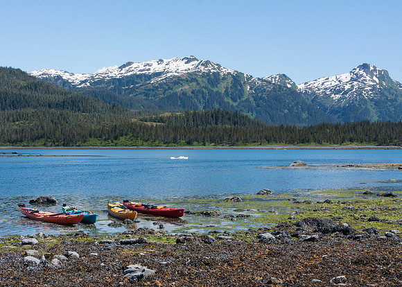 Kayaks in Alaska's Prince William Sound