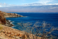 View of the south coastline on the Hawaiian island of Maui